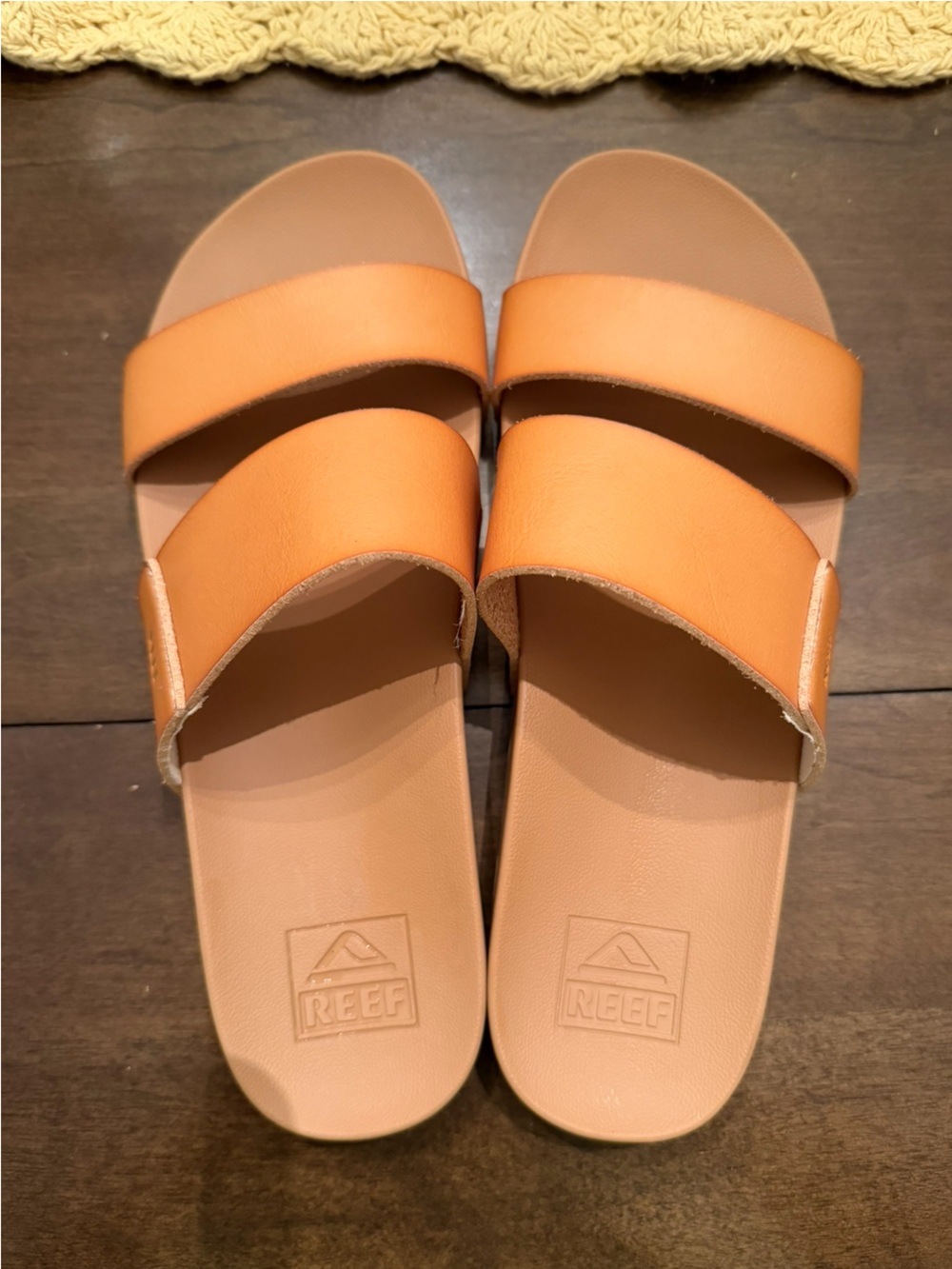 Women's REEF VISTA Double-Strap Slide Sandals in Tan